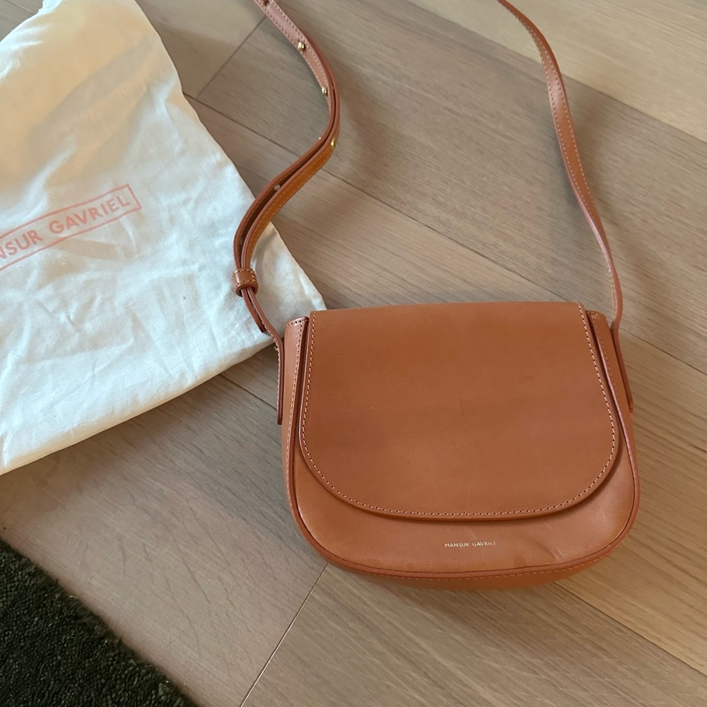Mansur Gavriel Tan Leather Crossbody Bag
